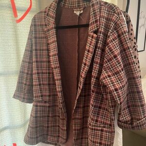 Women’s plaid blazer